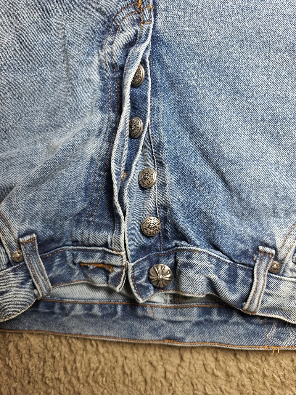 Chrome Hearts Inspired Cross Patch Flared Pink Red Leopard Y2K Denim Jeans 34